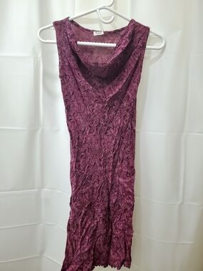 Purple Bohemian Lightweight Cowl Neck Dress